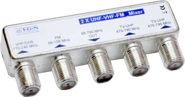 Mehrbereichsweiche 2X UHF/FM-VHF/DAB